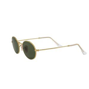 Ray-Ban Oval Sunglasses - Gold Frame with Green Lens (Standard)